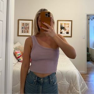 Urban Outfitters Lavender One Shoulder Tank Top